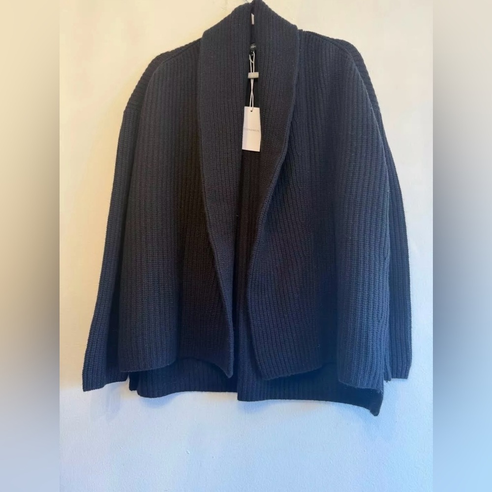NAKED CASHMERE 100% CASHMERE WOMENS CARDIGAN/JACKET BLACK Sz S NWT OVERSIZED
